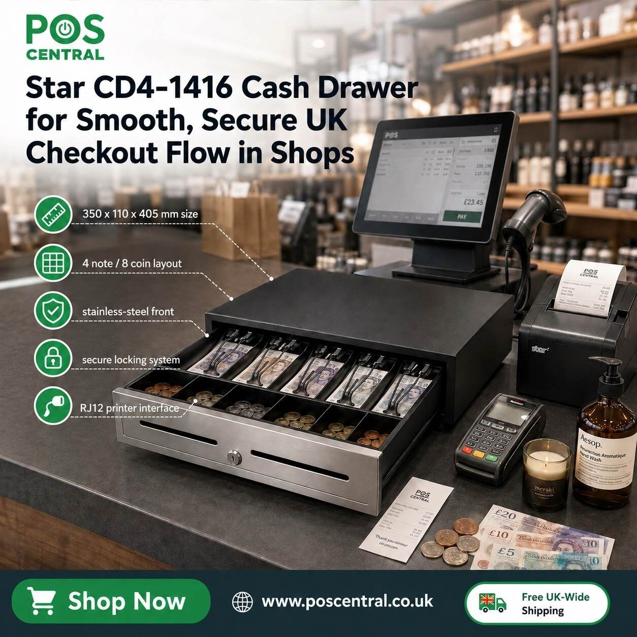 London, Electronics, GBP 52,  Star CD4-1416 Cash Drawer For Efficient UK Retail Operations