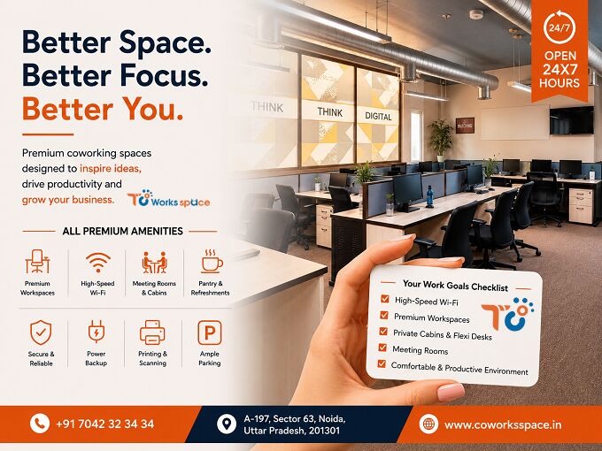 Noida, Offices, INR 20000,  Professional & Affordable Coworking Space In Noida For Modern Teams