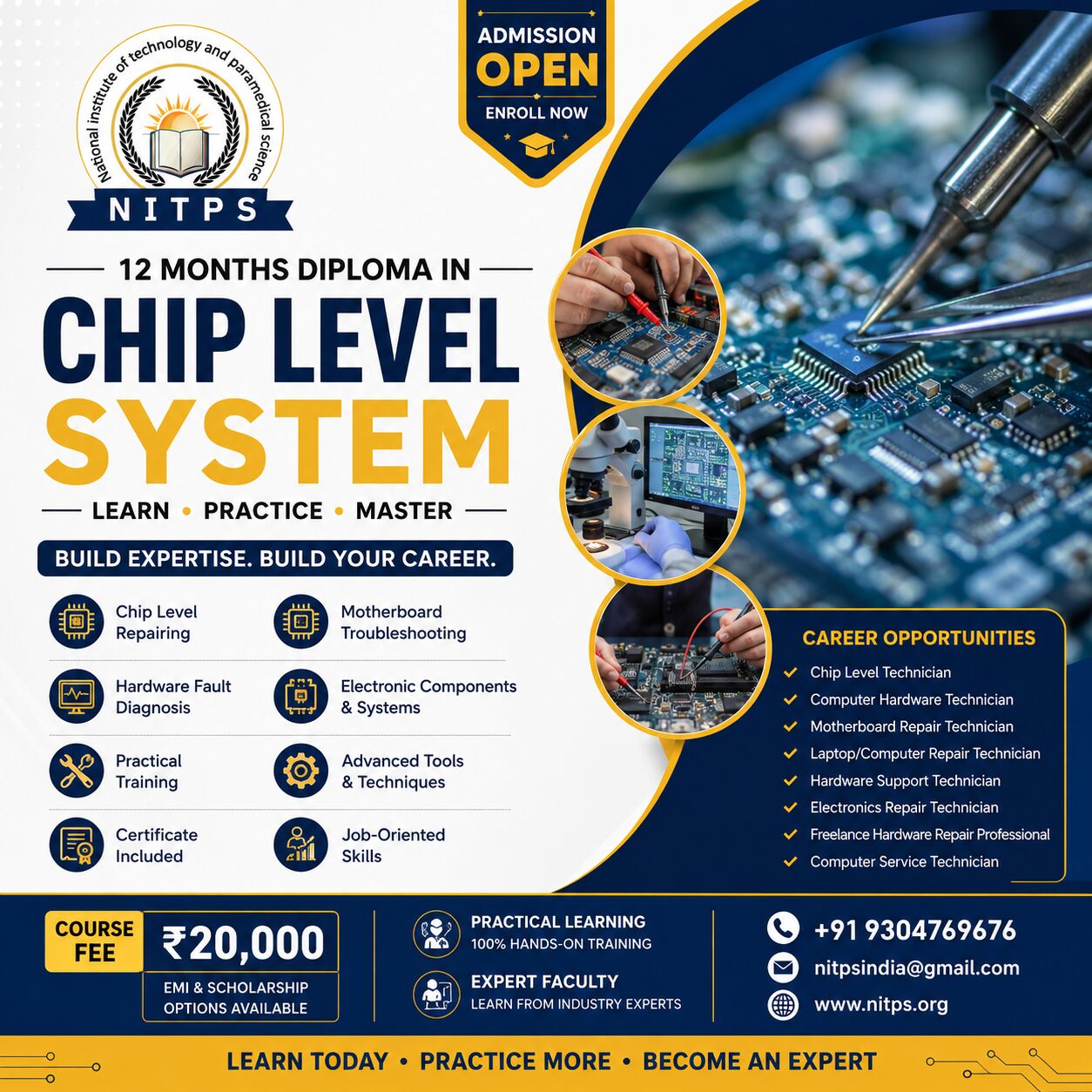 Ghaziabad, Education, Diploma In Chip Level System &ndash; 12 Months | NITPS