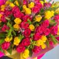 USD 100,  Pink And Yellow Rose Bouquet For Every Special Celebration In USA