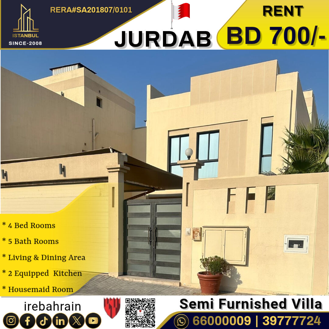 Sanad, Villas, BHD 700,  Semi Furnished Luxury Villa For Rent In Jurdab