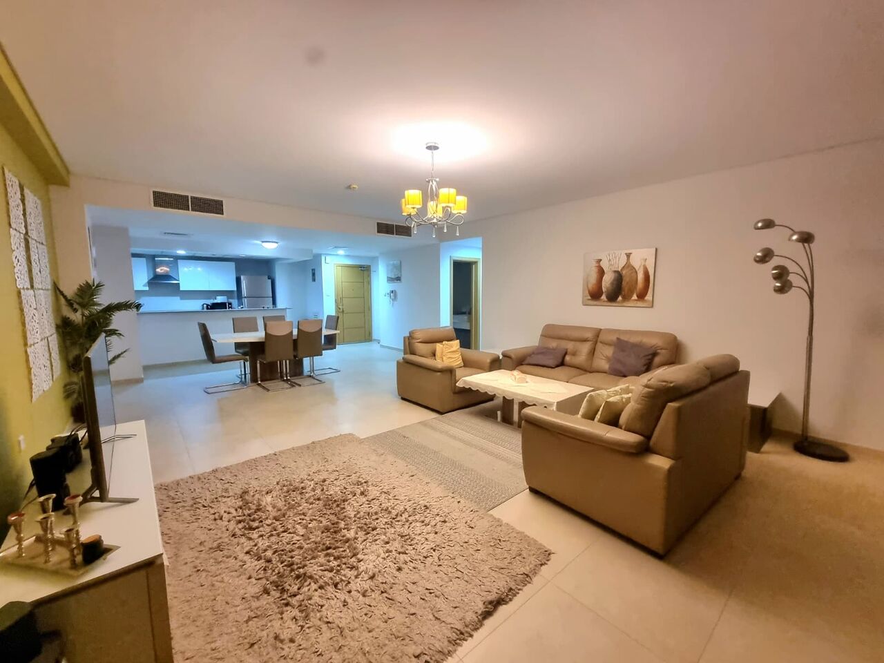 Amwaj Islands, Apartments, Flats, Houses & Villas, BHD 320/month,  Furnished,  1 BR,  110 Sq. Meter,  Spacious 1 BR FF Apt With Huge Balcony Close To Lagoon Park