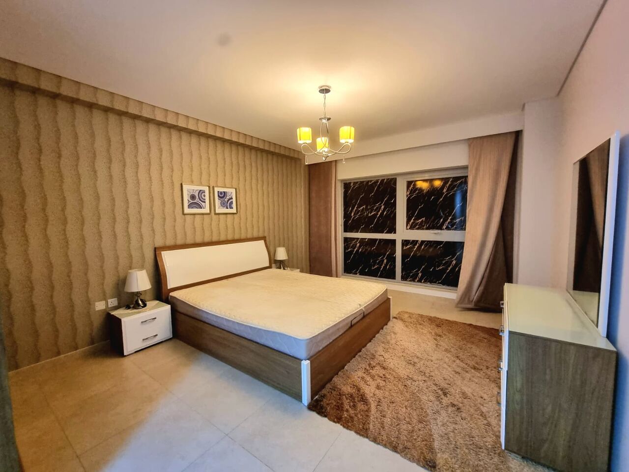 Amwaj Islands, Apartments, Flats, Houses & Villas, BHD 320/month,  Furnished,  1 BR,  110 Sq. Meter,  Spacious 1 BR FF Apt With Huge Balcony Close To Lagoon Park