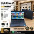 BHD 78,  DELL Core I5 8th Gen Laptop 8GB RAM 256GB M.2 SSD WIN 11 & Office 2024 FREE Bag & Mouse