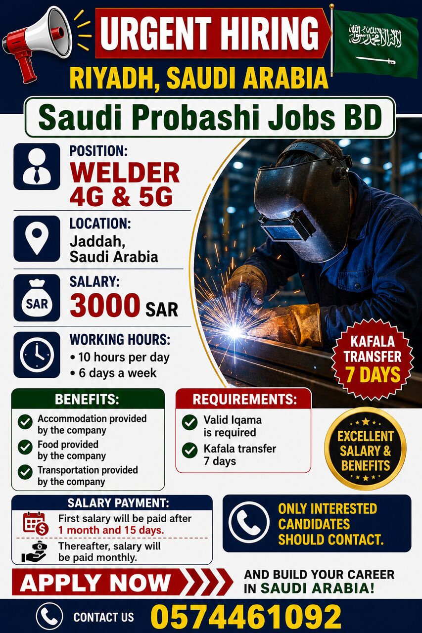 Riyadh, Jobs, Welder