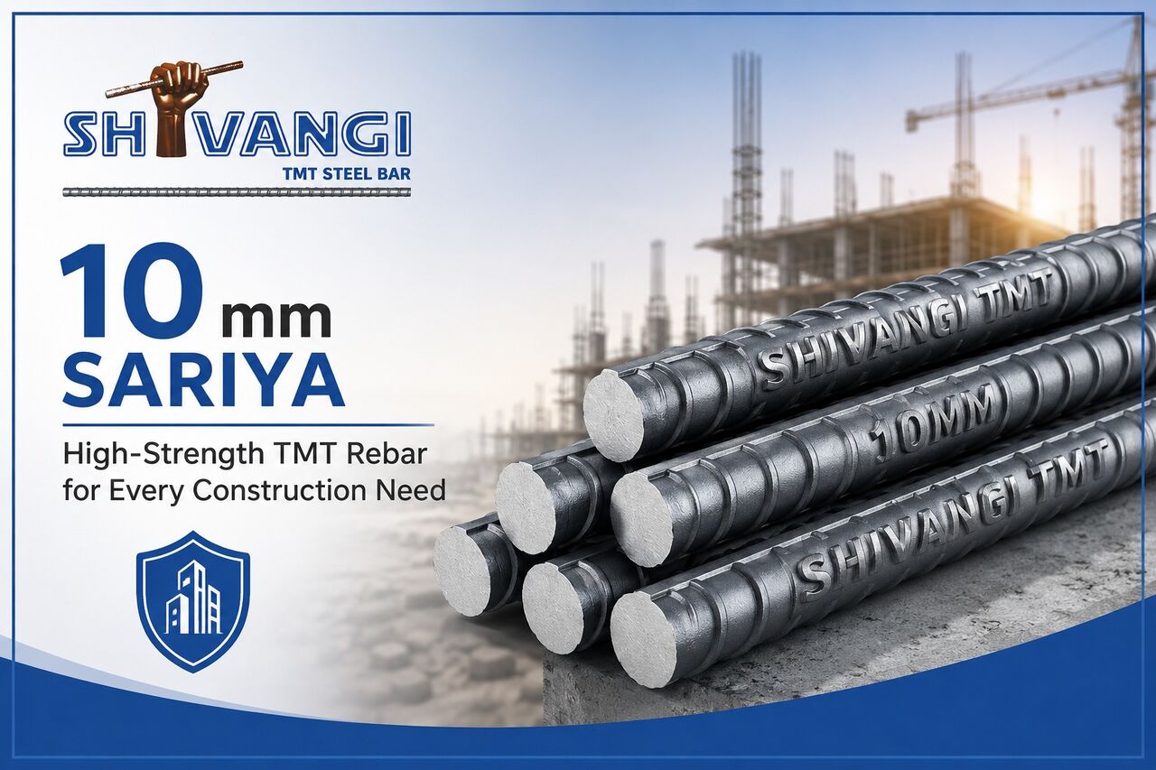 Indore, Materials, 10 Mm Sariya &ndash; High-Strength TMT Rebar For Every Construction Need