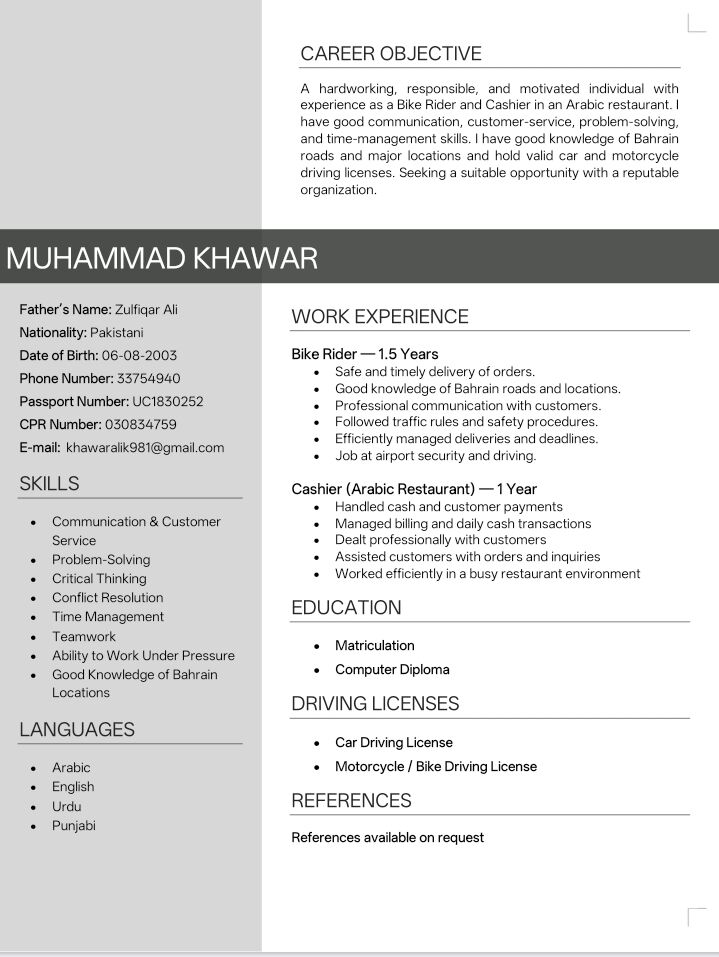 Salmabad, Job Seekers, I Want Job As Sale Man Or Driver