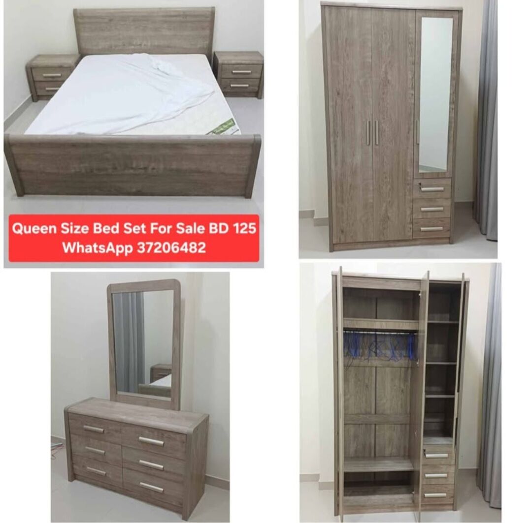 Manama, Furniture, BHD 125,  ✅️ Queen Size Bed Set For Sale In Good Condition With Delivery