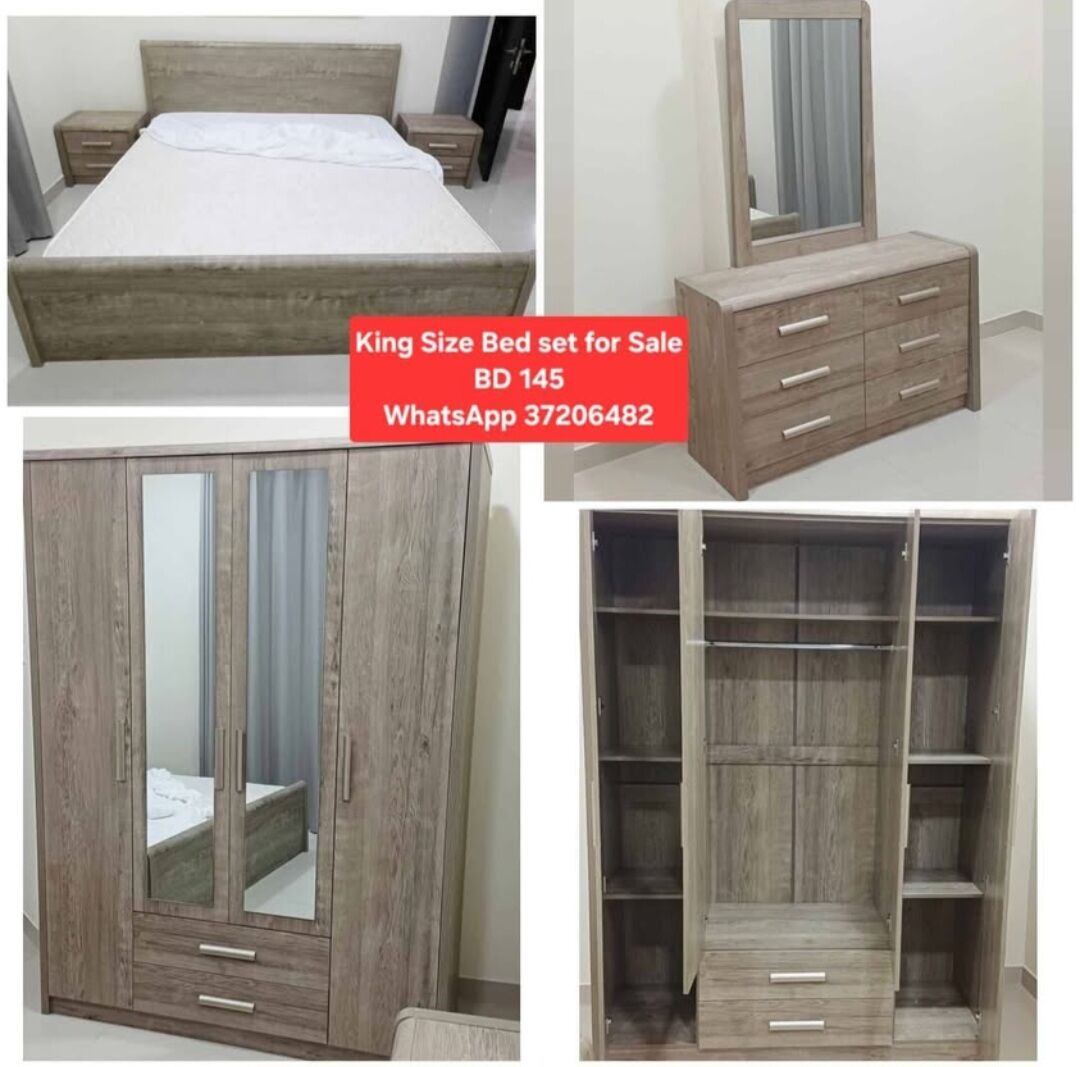 Manama, Furniture, BHD 145,  ✅️ King Size Bed Set For Sale In Good Condition With Delivery