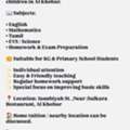 Tuition For KG And Primary School Students
