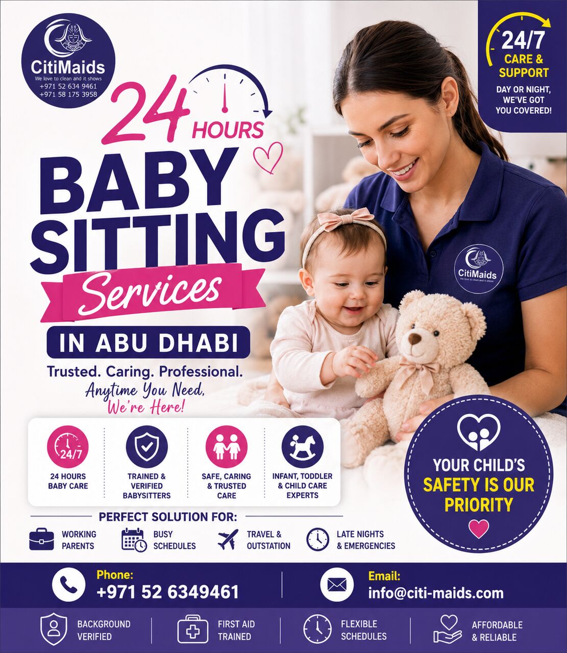 Abu Dhabi, Cleaning, Baby Sitter Services Abu Dhabi | Trusted Childcare At Home