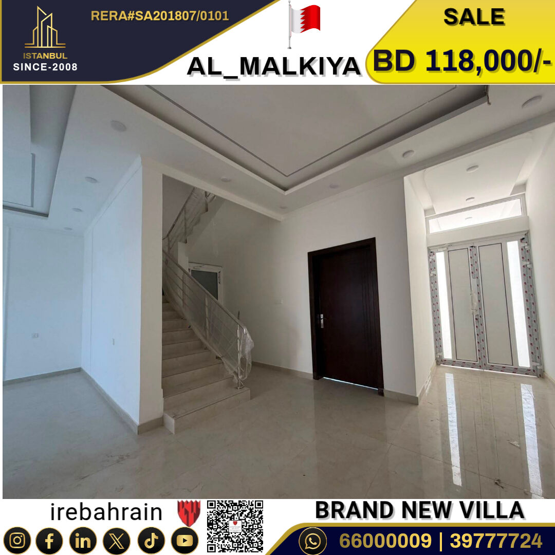 Zallaq, Real Estate For Sale, BHD 118000,  3 BR,  Brand New Villa For Sale In AL Malikiyah