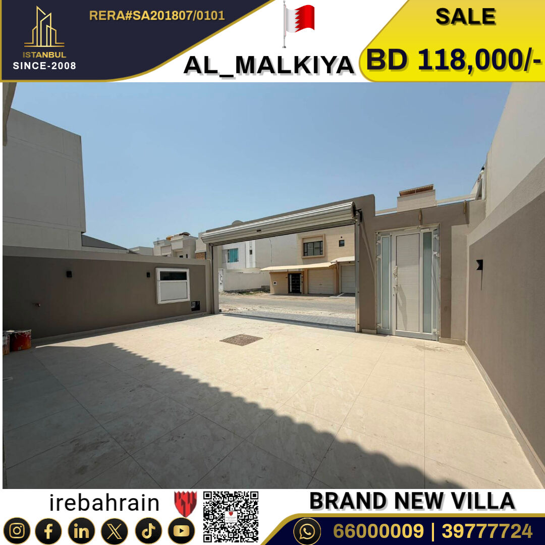 Zallaq, Real Estate For Sale, BHD 118000,  3 BR,  Brand New Villa For Sale In AL Malikiyah