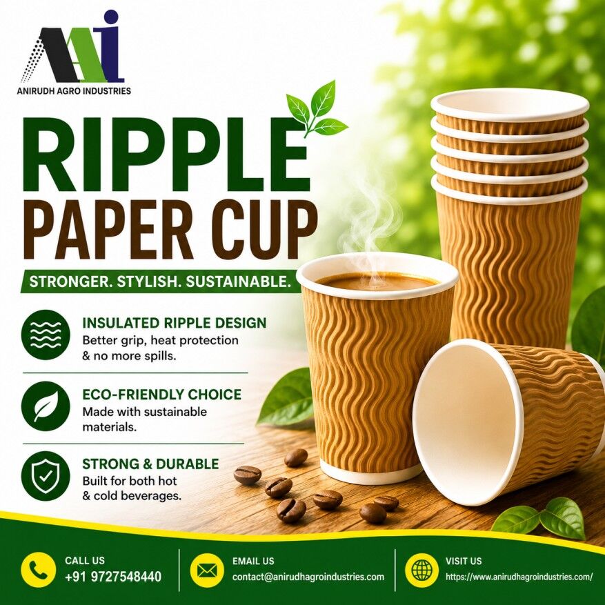 Ahmedabad, Household Items, INR 1000,  Disposable Ripple Paper Cups Manufacturer For Businesses