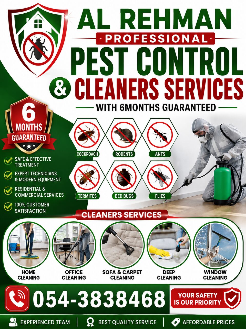 Al Badiah, Pest Control, _/_AL REHMAN PROFESSIONAL PEST CONTROL CLEANERS SERVICE_/_ WITH 6MONTH GUARANTEED_/_