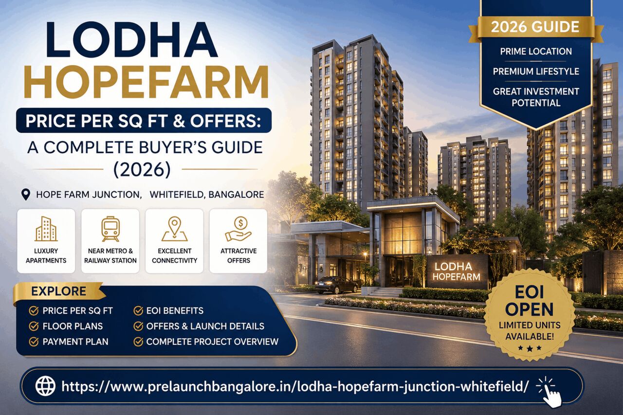 Bangalore, Apartments, Flats, Houses & Villas, INR 30000000/year,  Furnished,  3 BR,  2500 Sq. Feet,  Lodha Hopefarm Price: What Will You Actually Pay?