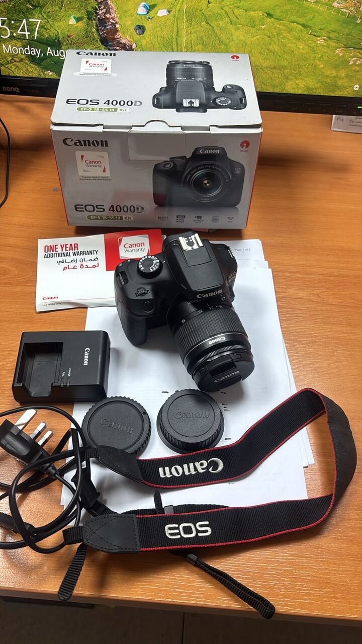 Al Aziziyah, Electronics, SAR 690,  Canon EOS 4000D Almost New With Box