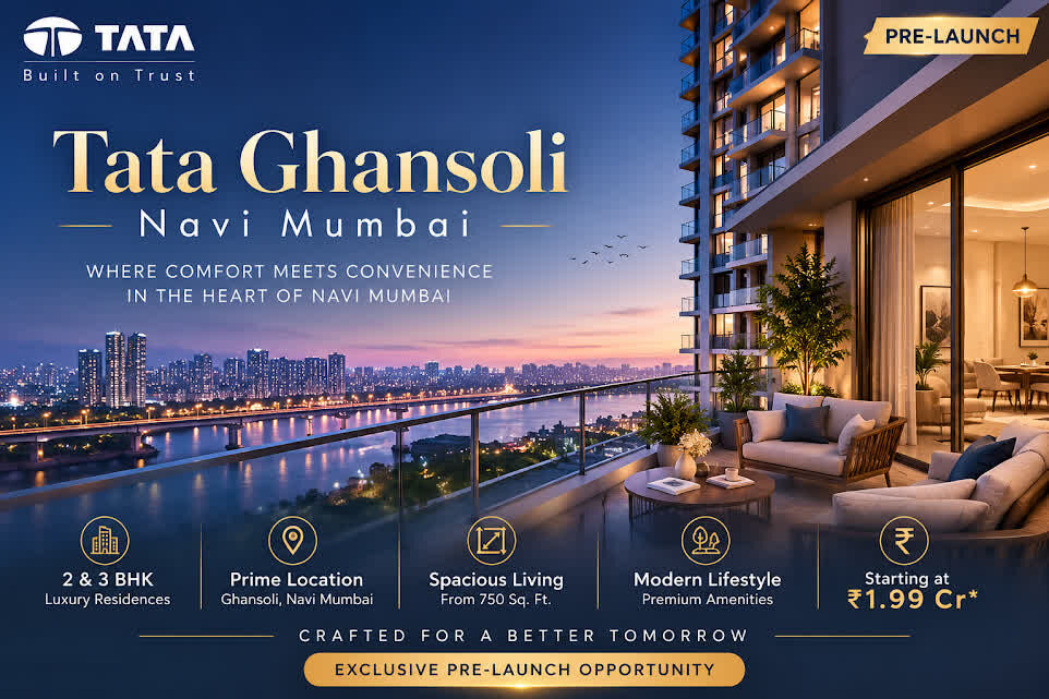 Navi Mumbai, Real Estate For Sale, INR 10000000,  2 BR,  750 Sq. Meter,  Tata Ghansoli Navi Mumbai &ndash; Luxury With Convenience