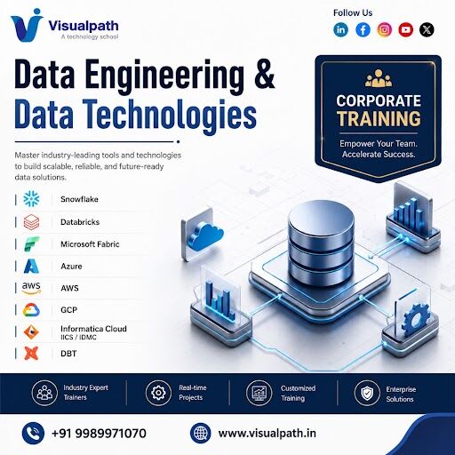 Hyderabad, Lessons Offered, Visualpath Corporate Online Training For Data Technologies