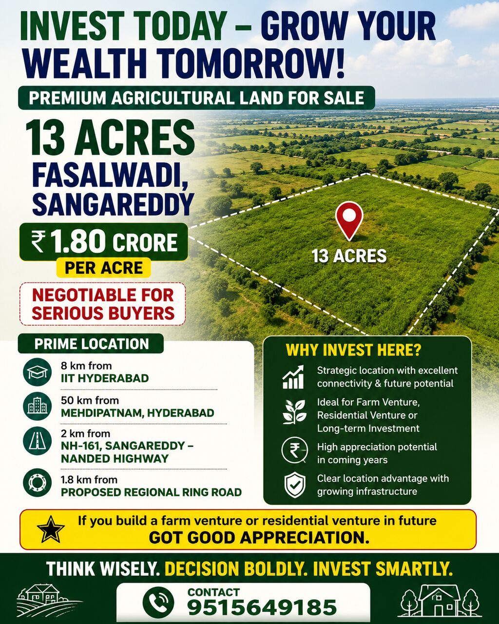 Hyderabad, Agricultural Land, INR 1,  13 Acre,  Agriculture Land