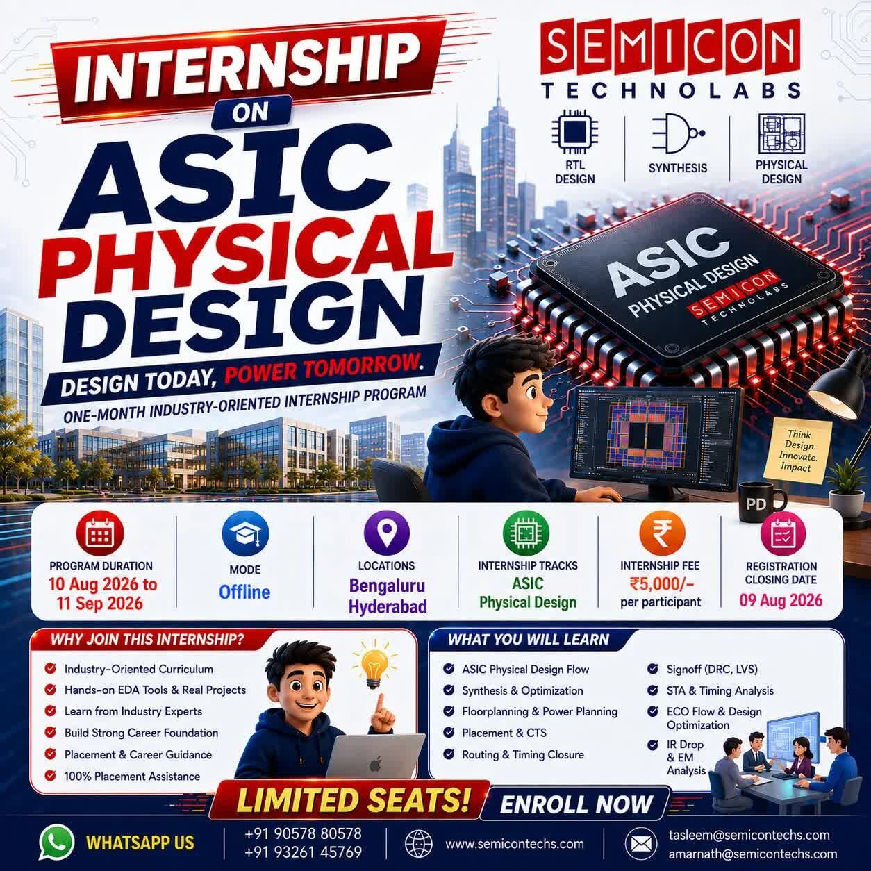 Hyderabad, Lessons Offered, Build Your Future In VLSI & Chip Design | Semicon Techno Labs