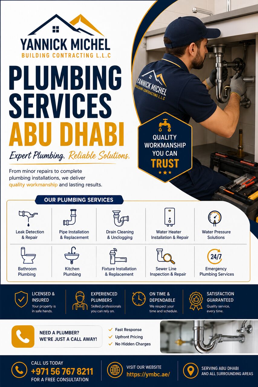 Abu Dhabi, Construction, Professional Plumbing Services In Abu Dhabi