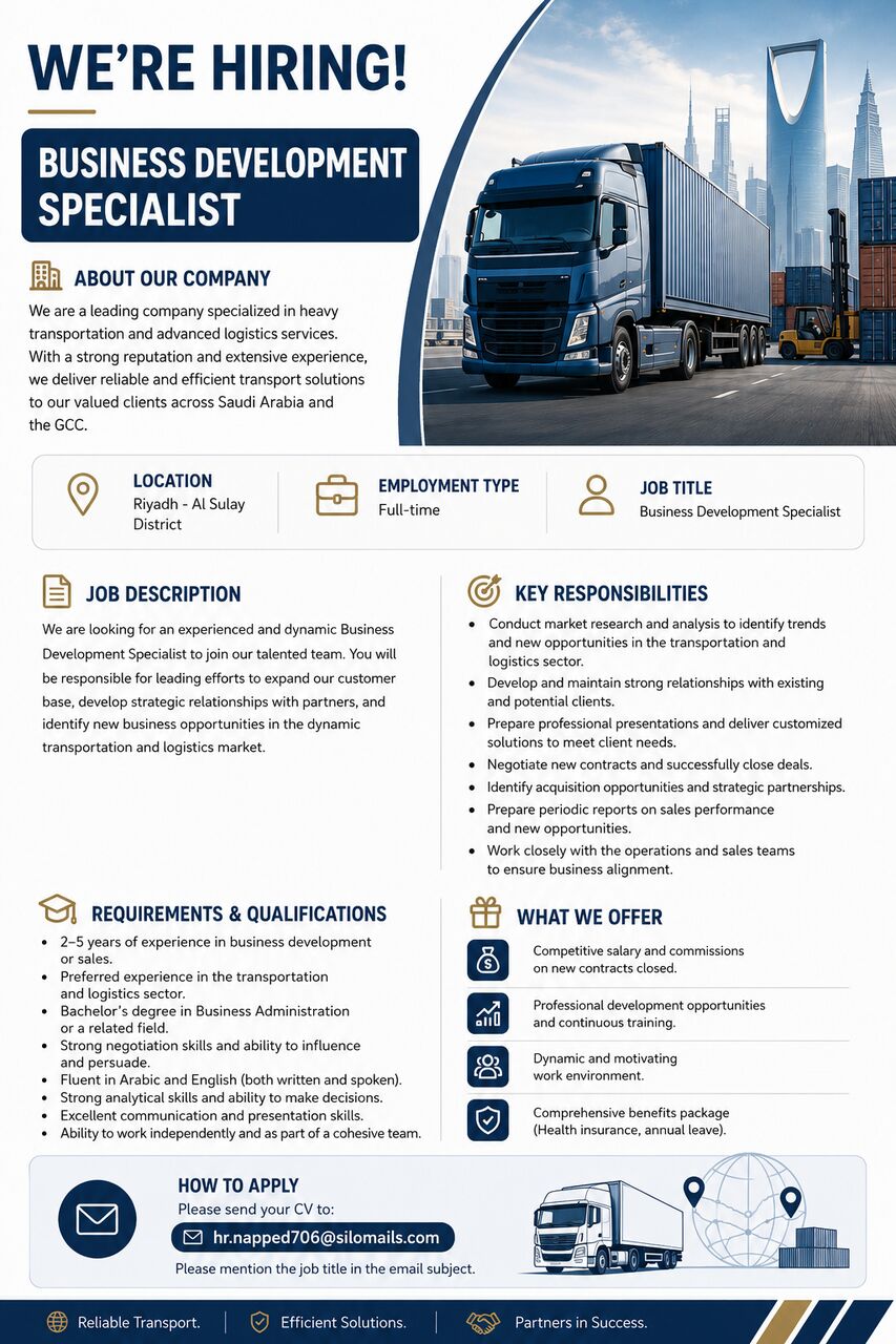 Sulai, Jobs, Required - Business Development Specialist
