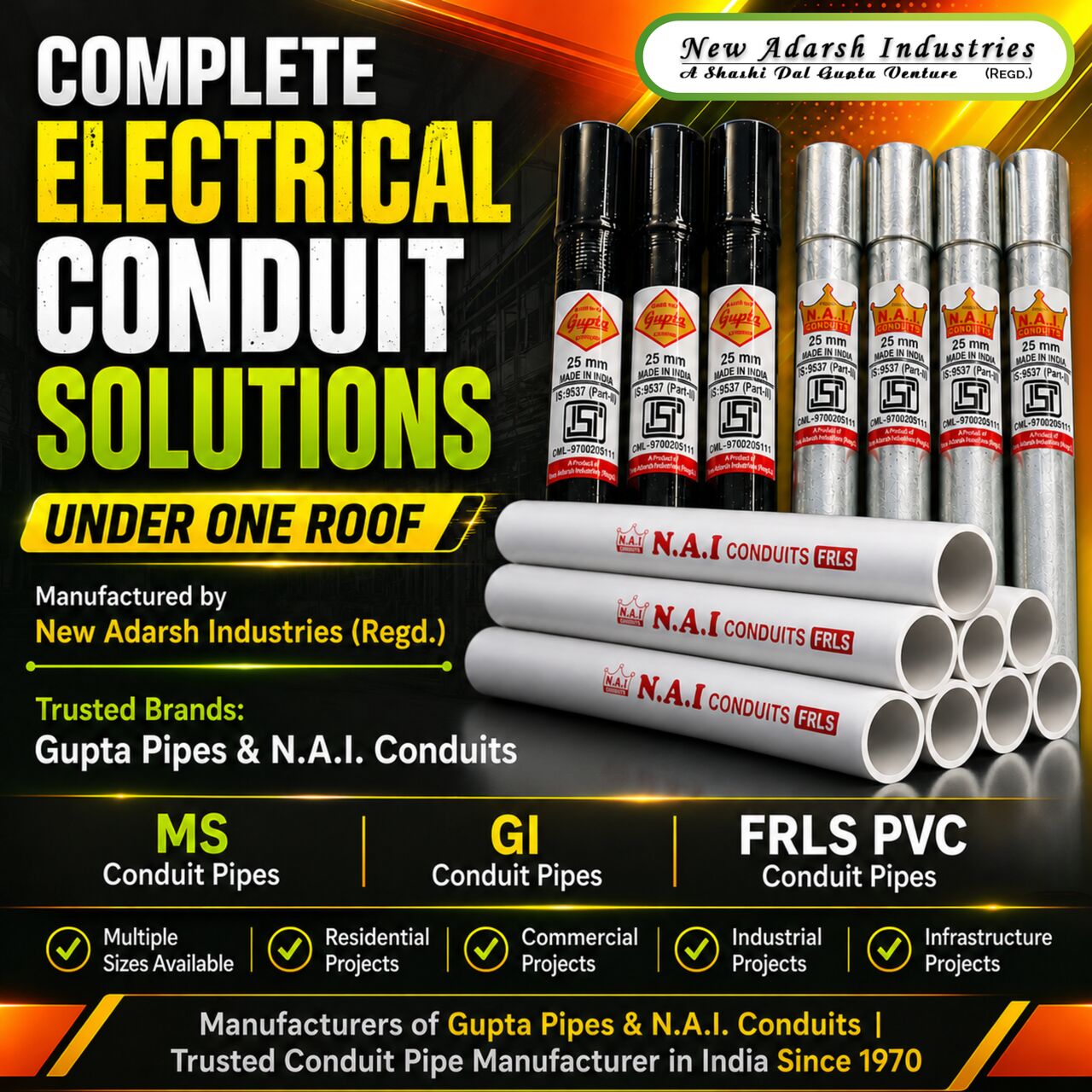 Punjab, Materials, Conduit Pipe Manufacturer In Punjab &ndash; MS & GI Conduit Pipes
