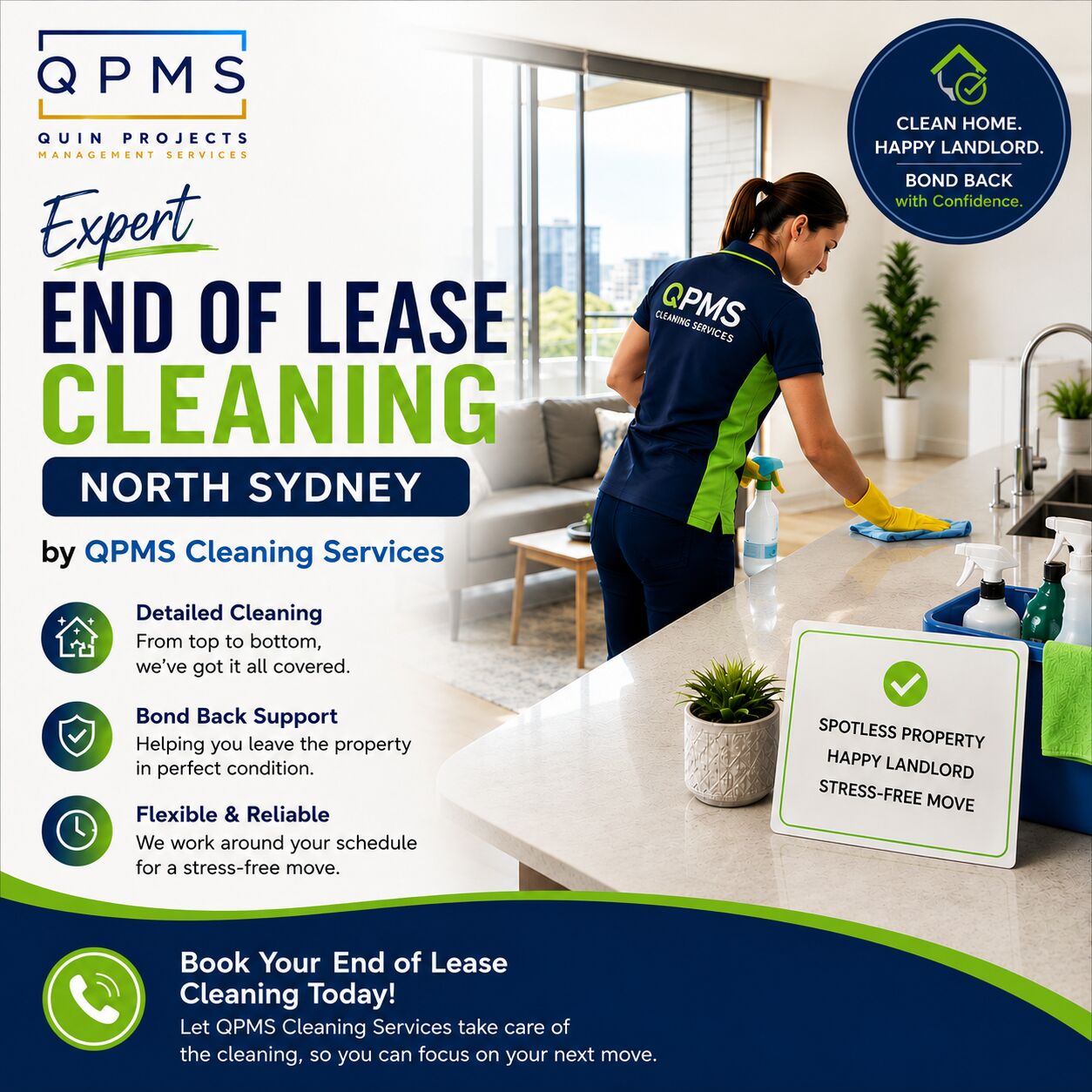 Sydney, Cleaning, Expert End Of Lease Cleaning North Sydney By QPMS Cleaning Services