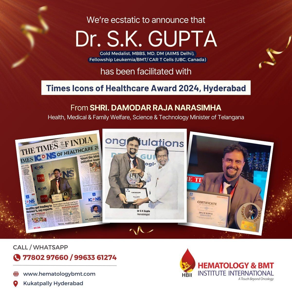 Hyderabad, Health, Guptha &ndash; Expert Hematologist And Oncologist