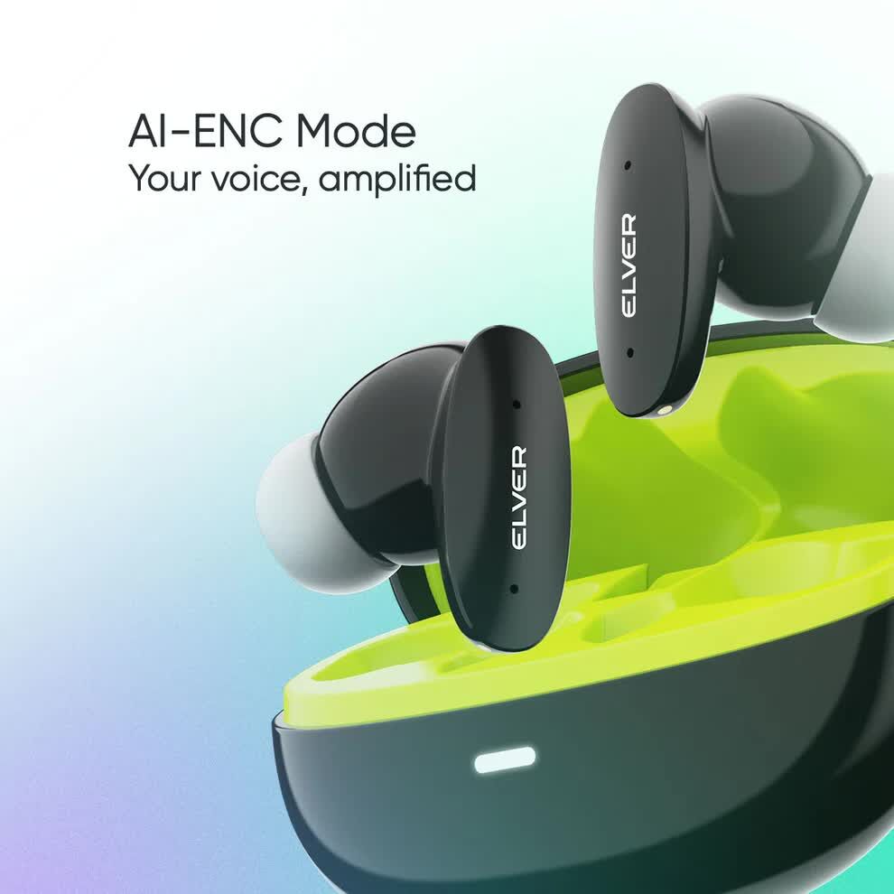 Mumbai, Electronics, INR 899,  Elver Buds Neo True Wireless Earbuds With ENC, 40H Playback, Bluetooth 5.3 &ndash; Black
