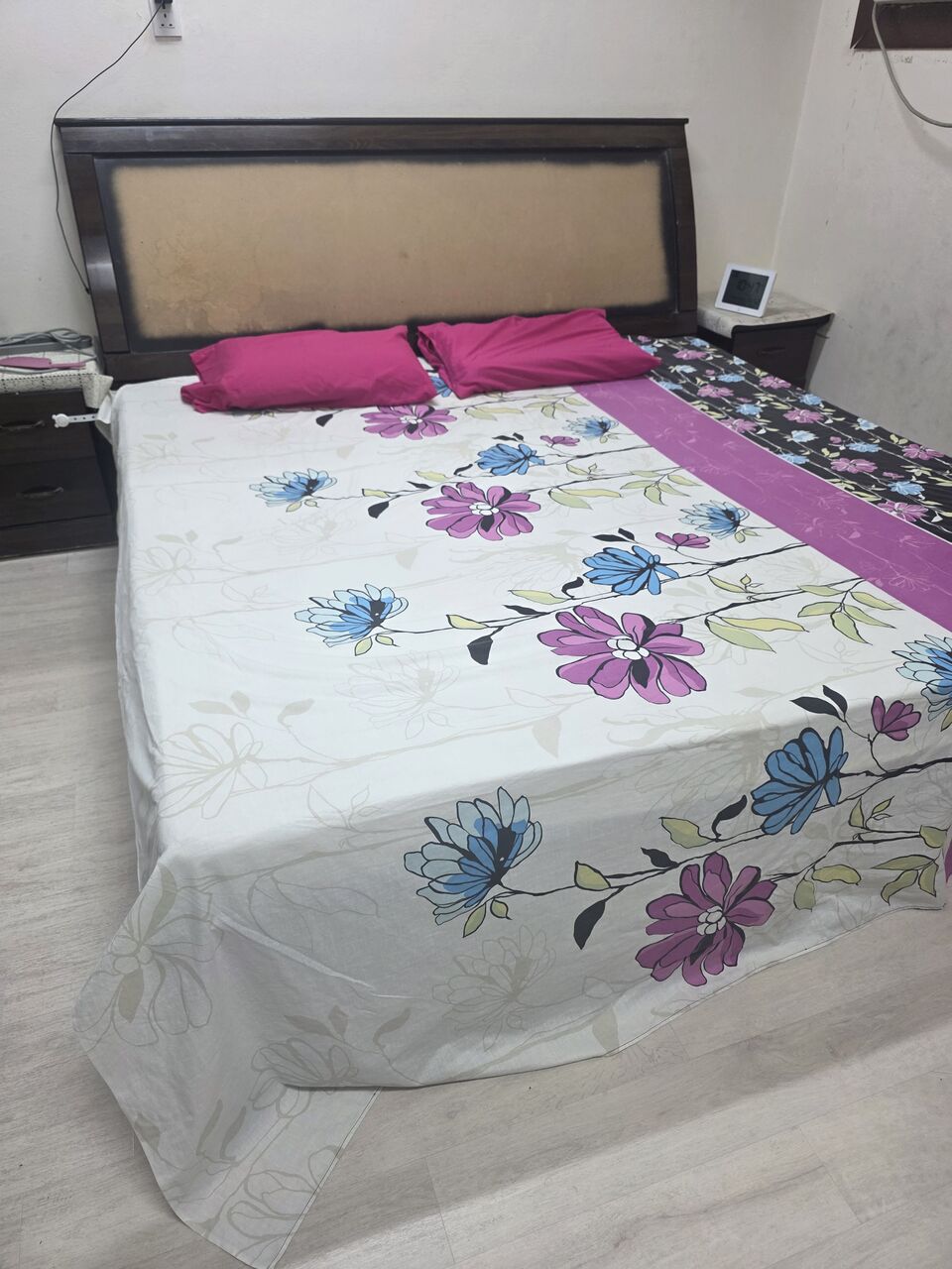 Khobar, Furniture, SAR 750,  Bedroom Set With Side Tables Wardrobe And Dressing