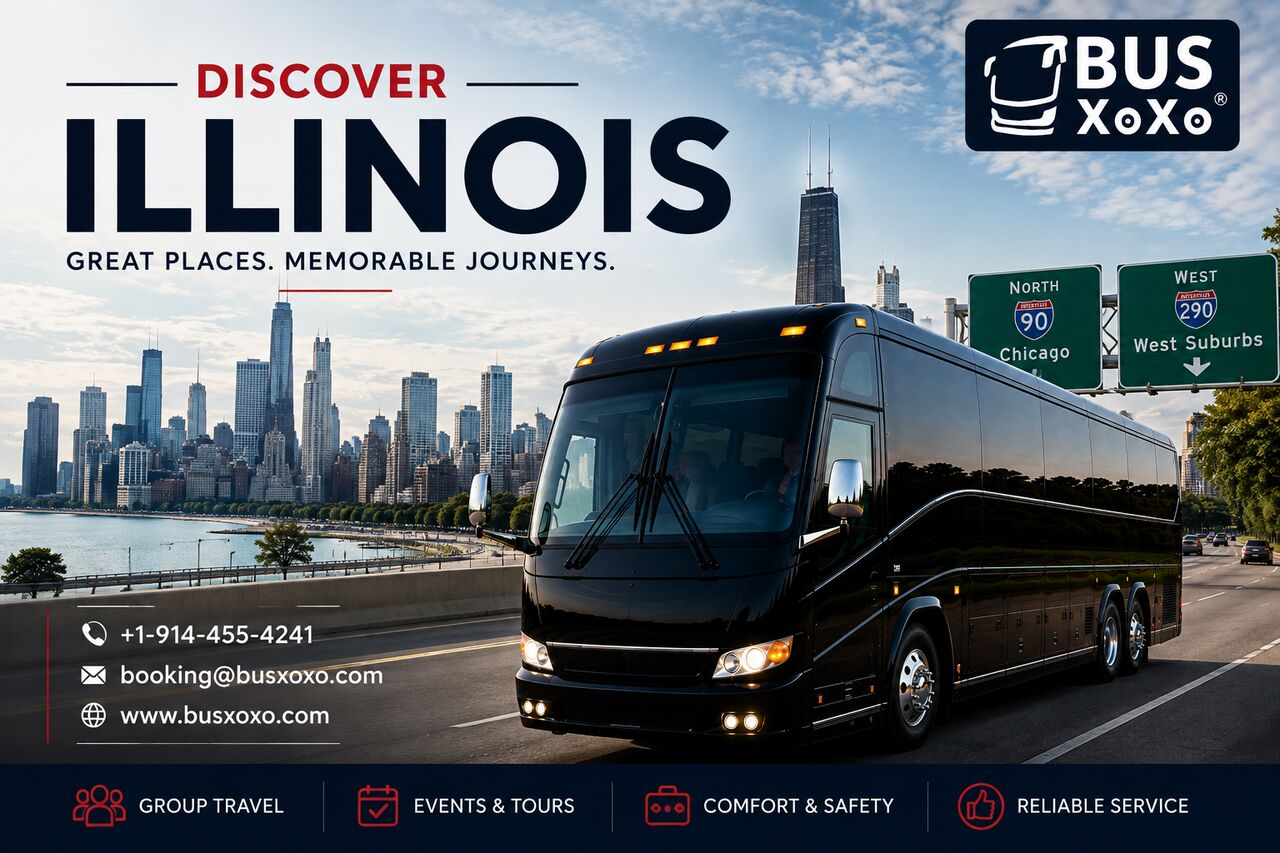 New York, Travel, Book A Bus For Your Next Illinois Group Trip With Busxoxo