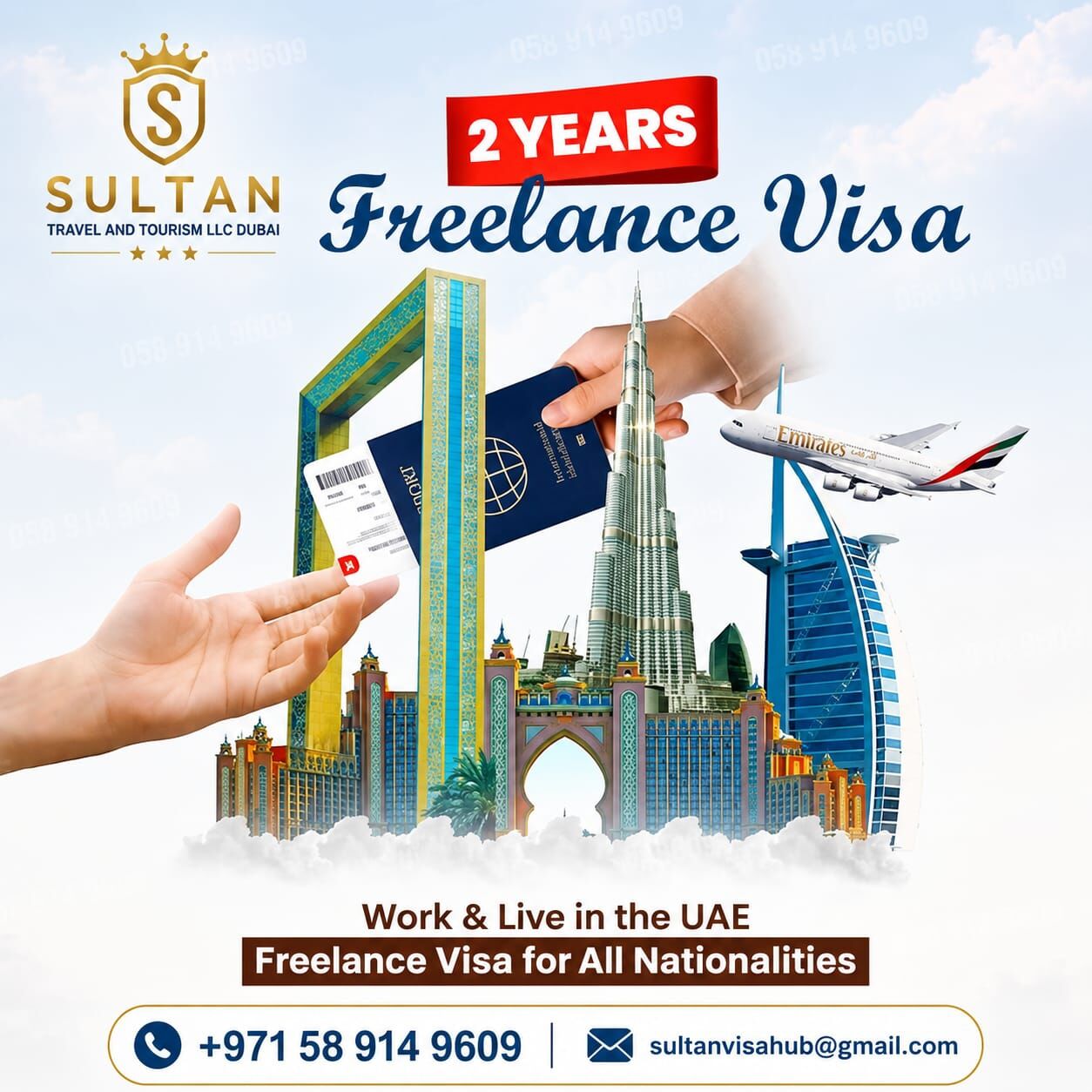 Abu Dhabi, Immigration, DXB 2year Freelance Residence Visa Service 🇦🇪🤷🏻