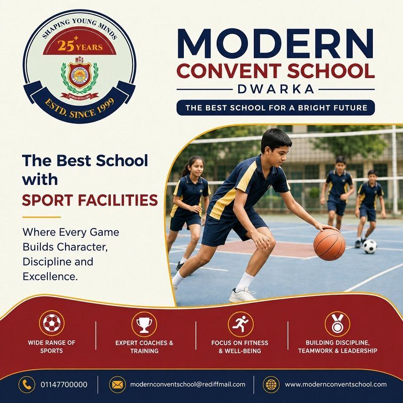 New Delhi, Education, Best School With Sports Facilities - Modern Convent School