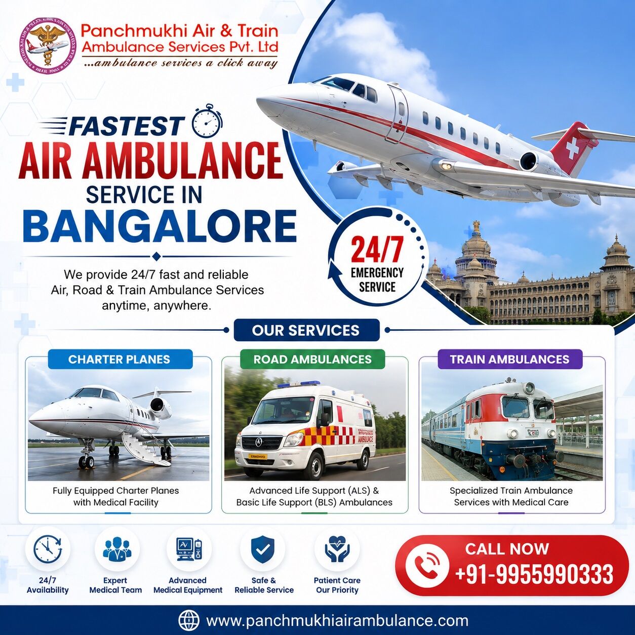 Bangalore, Health, Panchmukhi Air Ambulance In Bangalore Follows Standard Procedures To Promote Safety