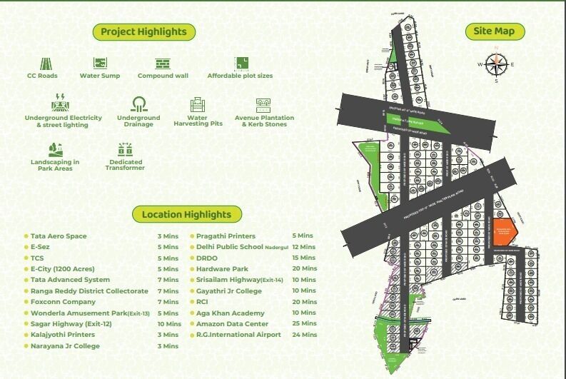 Hyderabad, Residential Plots, INR 35000,  151 Sq. Yard,  HMDA & RERA  APPROVED Open Plots For Sale @Adibatla