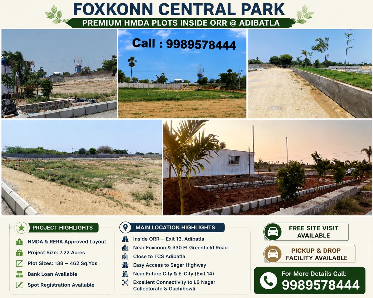 Hyderabad, Residential Plots, INR 35000,  195 Sq. Yard,  HMDA & RERA  APPROVED Open Plots For Sale @ Adibatla