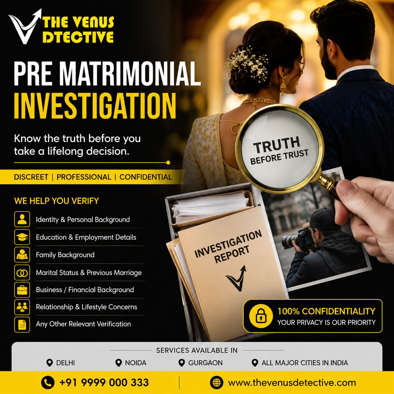 Mumbai, Legal, Best Private Investigator For Pre Matrimonial Investigation