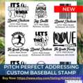 USD 8,  Personalized Sports Stamp &ndash; Custom Baseball Address Stamp
