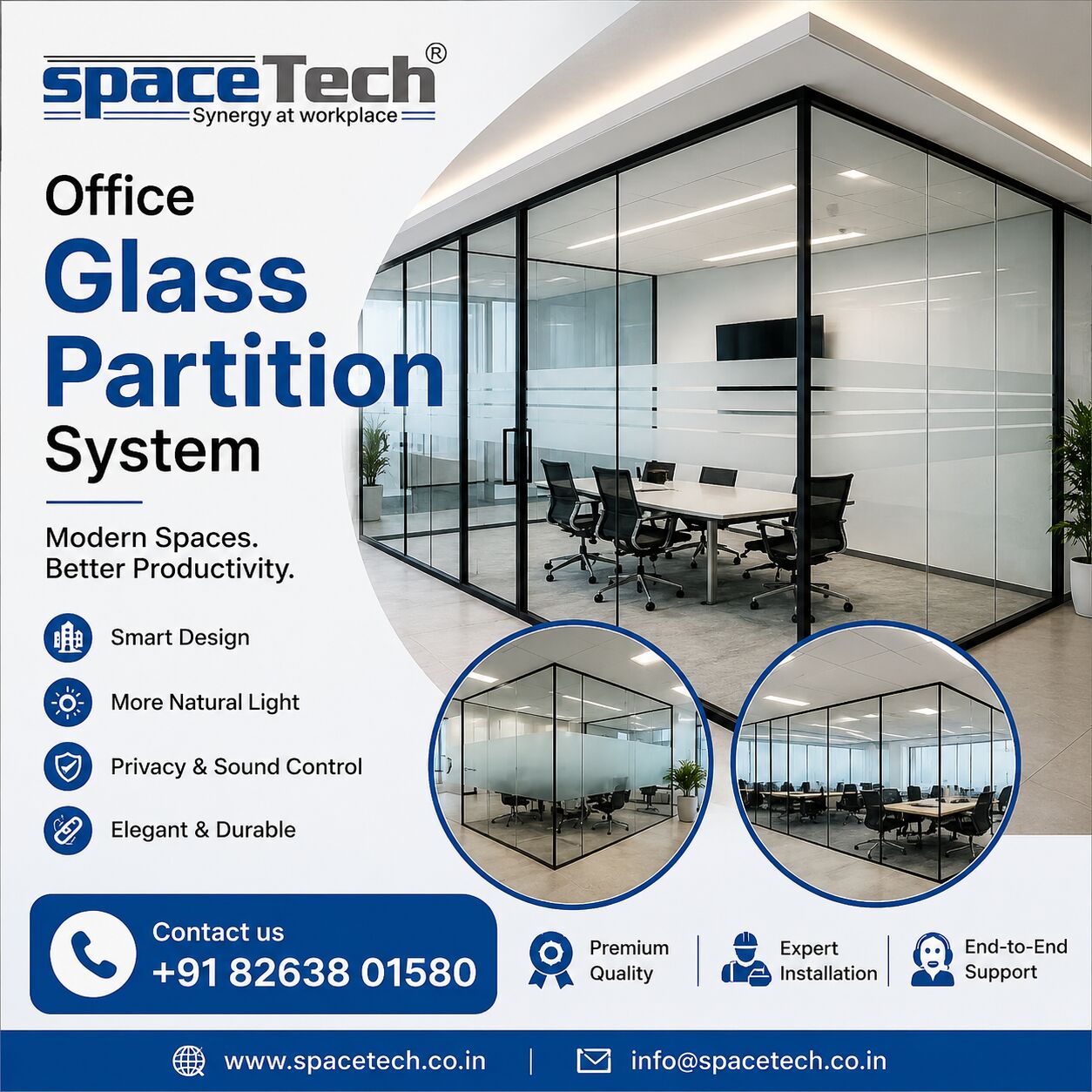 Pune, Construction, Office Glass Partition System | Contact Us +91 82638 01580