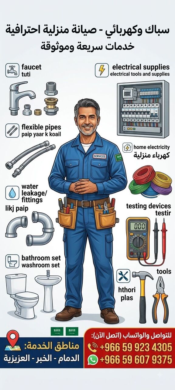 Dammam, Appliance Repair, Professional Plumber & Electrician Services In Dammam & Khobar - سباك وكهربائي