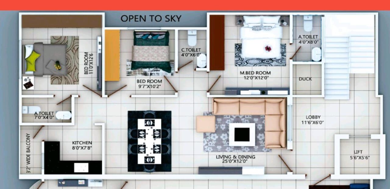 Riyadh, Apartments, Flats, Houses & Villas, SAR 70/year,  3 BR,  Available Flats 1st & 4th Floor Only