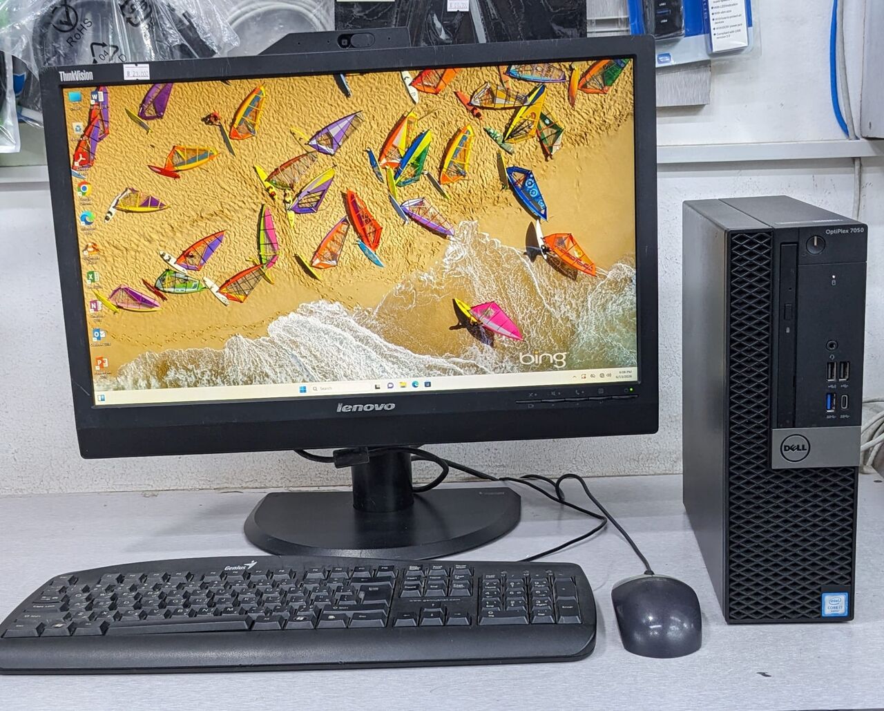 Manama, Computers, BHD 88,  Dell Core I7 6th Gen PC RAM 8GB SSD 256GB M.2 22" Full HD Monitor Built-in Camera,Speaker