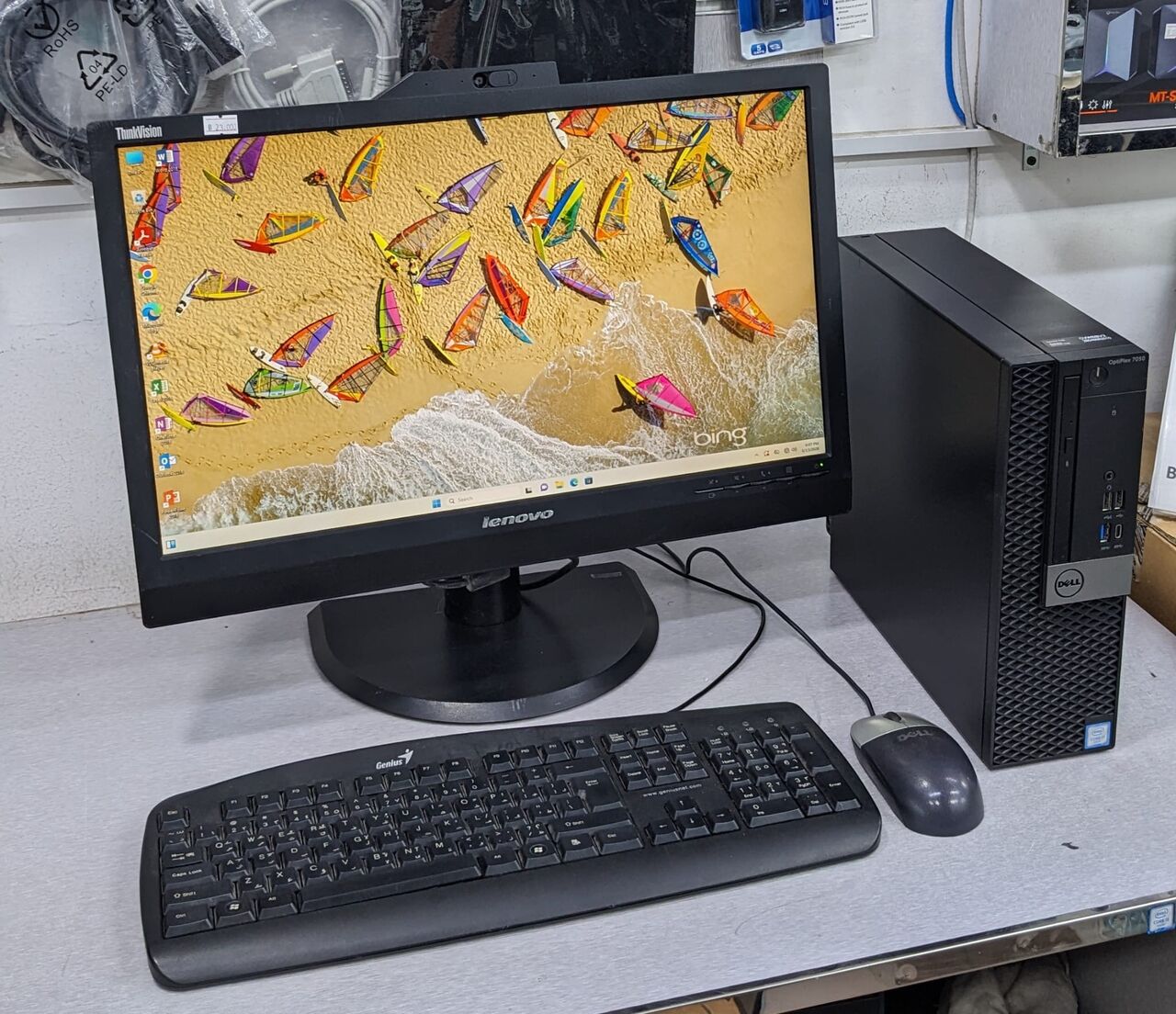 Manama, Computers, BHD 88,  Dell Core I7 6th Gen PC RAM 8GB SSD 256GB M.2 22" Full HD Monitor Built-in Camera,Speaker