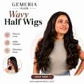Wavy Half Wig For Natural Hair – 100% Human Hair | Gemeria Hair