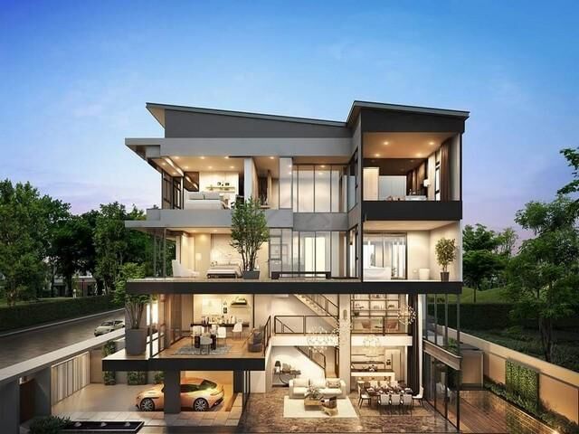 Bangkok, Real Estate For Sale, THB 22500000,  3 BR,  49 Sq. Feet,  Home Office For Sale, 3.5 Floors, 385 Sq M, Glam Ladprao Project, Soi Satri Witthaya 2.