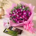 Rakhi With Flowers Combo Online &ndash; Send Rakhi & Flowers To Your Brother With Love