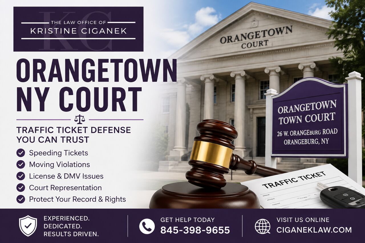 New York, Legal, Orangetown NY Court Traffic Ticket Legal Help