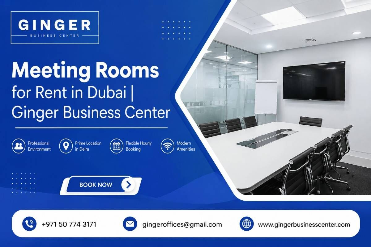 Dubai, Business, Meeting Rooms For Rent In Dubai | Ginger Business Center